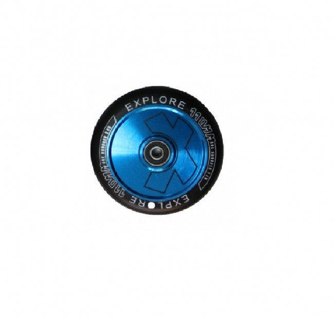Колесо для трюковых самокатов SCOOTER WHEEL 110 ALU литой диск (Синий)